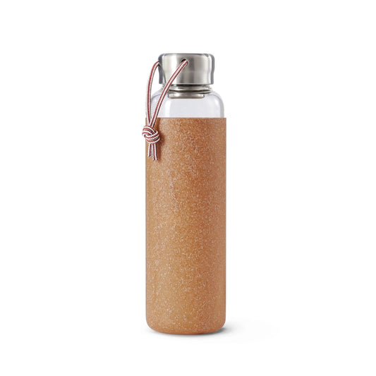 Black + Blum Glass Water Bottle 600ml, Almond