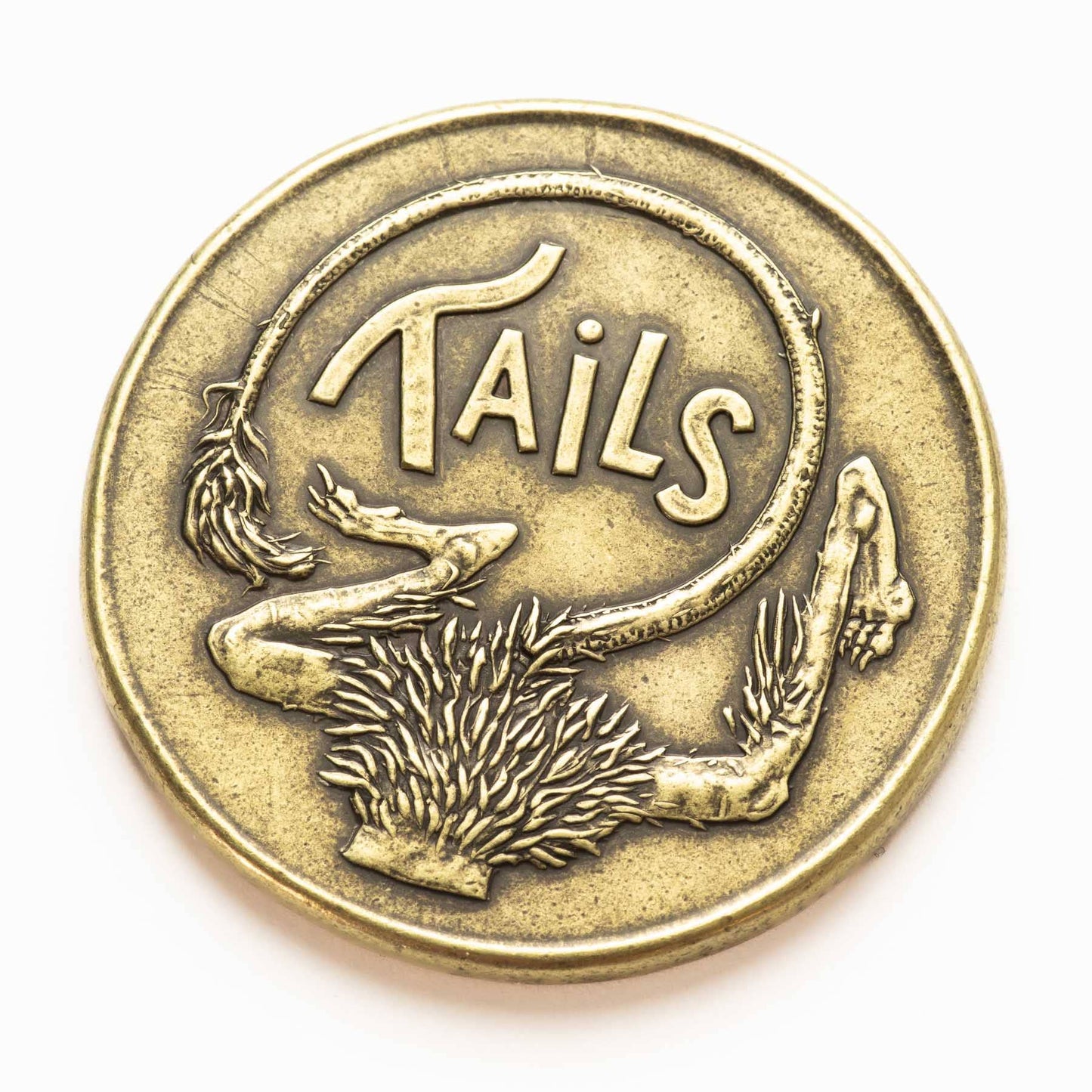Shire Post Mint Labyrinth Firey Heads or Tails Decision Maker Brass Coin