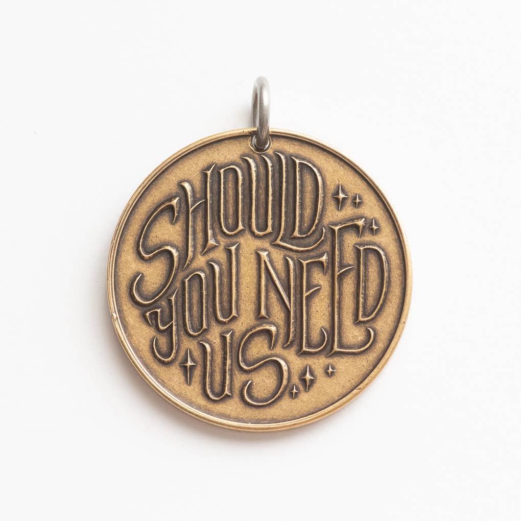 Shire Post Mint Labyrinth Should You Need Us Necklace, Charm Only