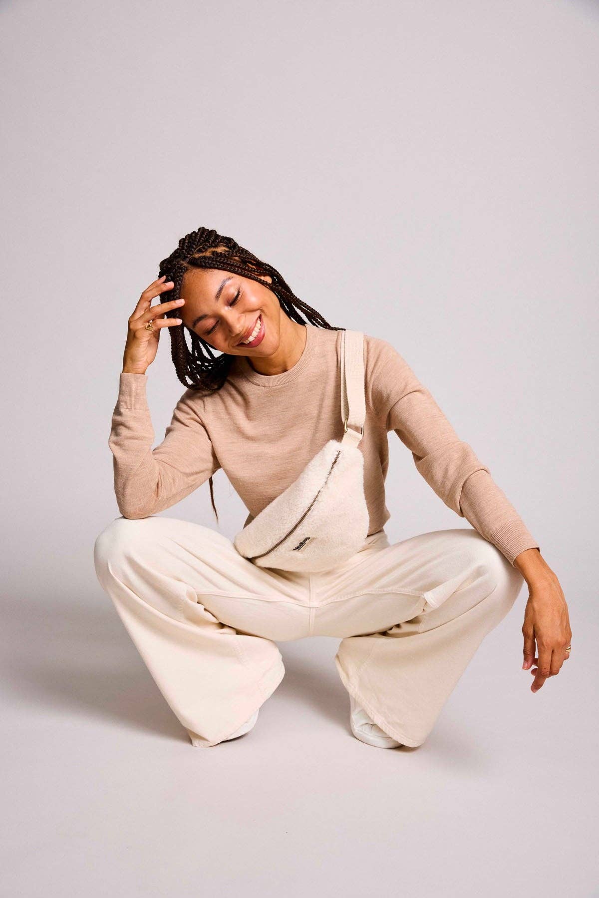 Hindbag Olivia Teddy Fanny Pack, Arctic White