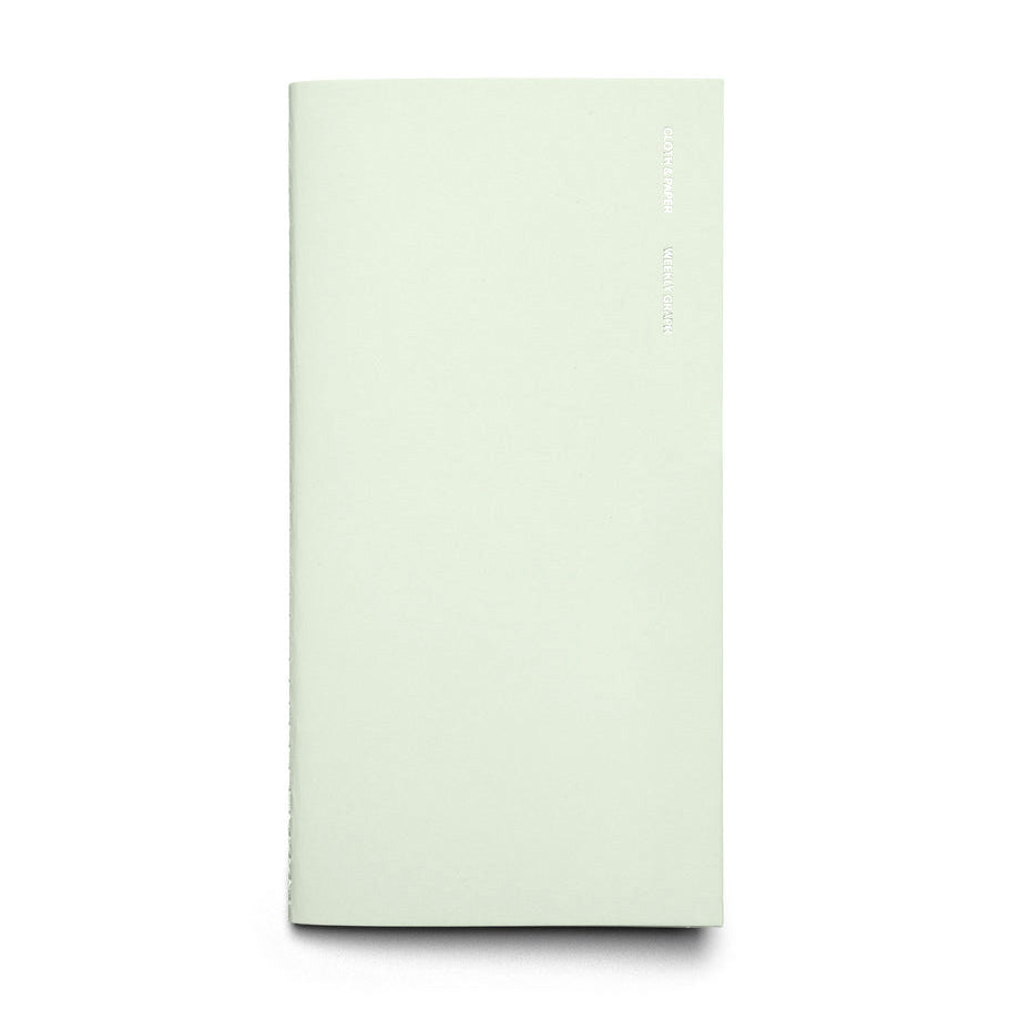Cloth & Paper Travel Notebook A5 Slim, Weekly Graph Matcha
