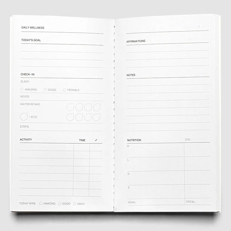 Cloth & Paper Travel Notebook Pocket Plus, Daily Wellness Smoked Salt