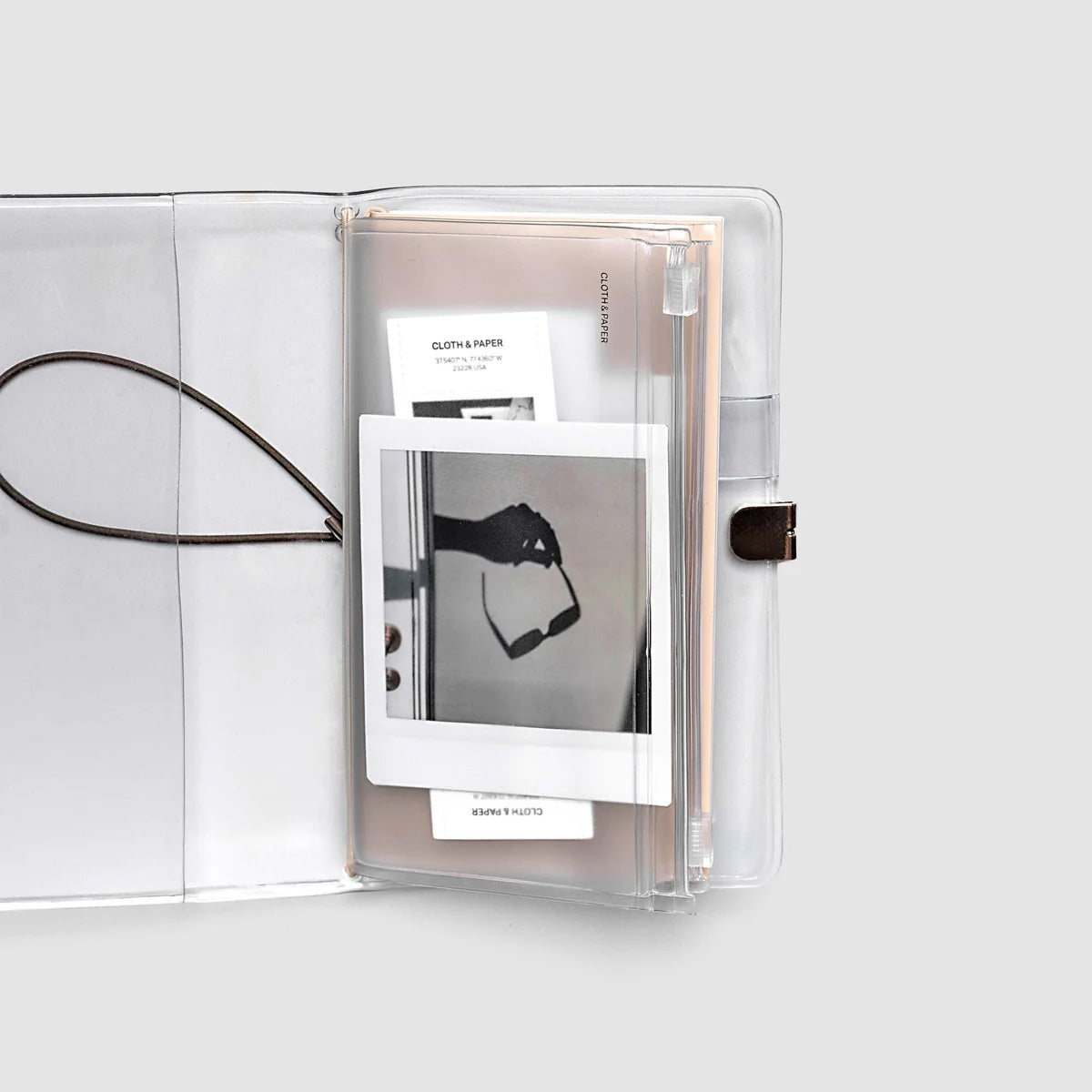Cloth & Paper Storage Holder Travel Notebook, Pocket Plus