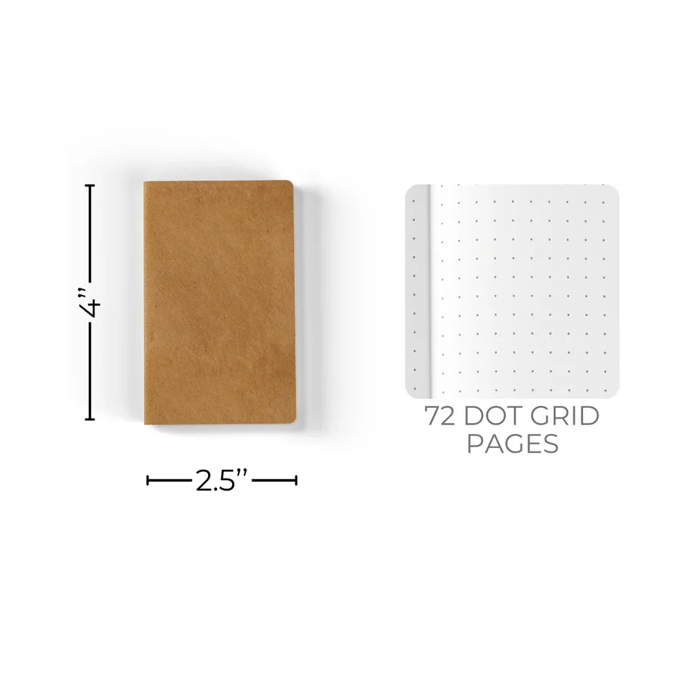 Lochby Tomoe River Notebooks A7 (Pack of 4), Dot Grid