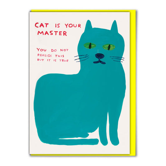 David Shrigley x Brainbox Candy Cat Master Birthday Card