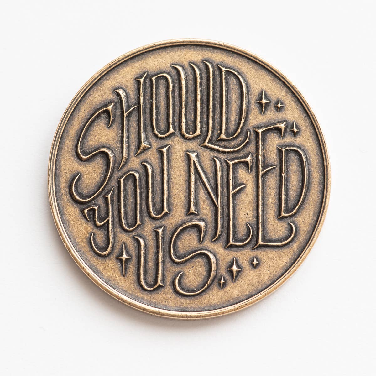 Shire Post Mint Labyrinth | Should You Need Us Bronze Friendship Token