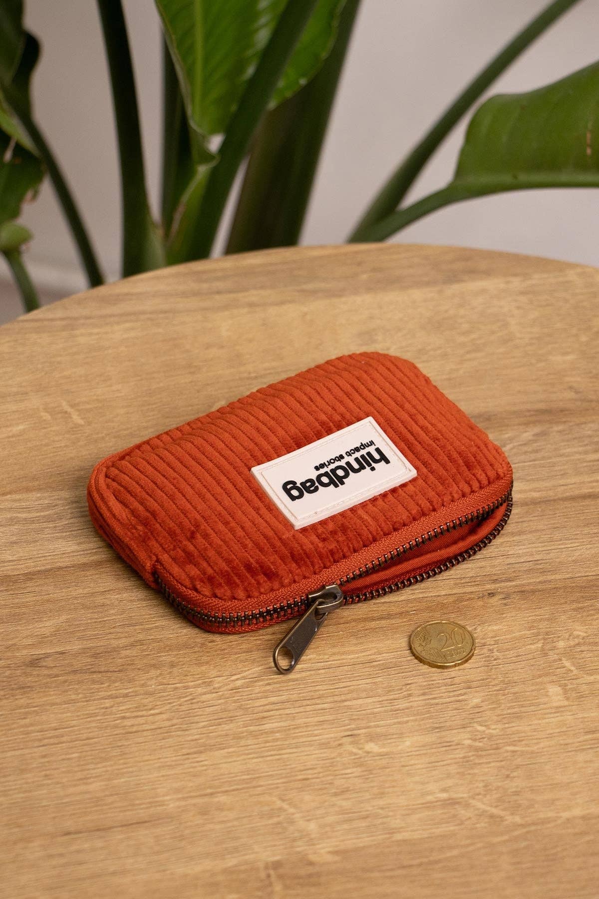 Hindbag Lili Corduroy Coin Purse, Brick