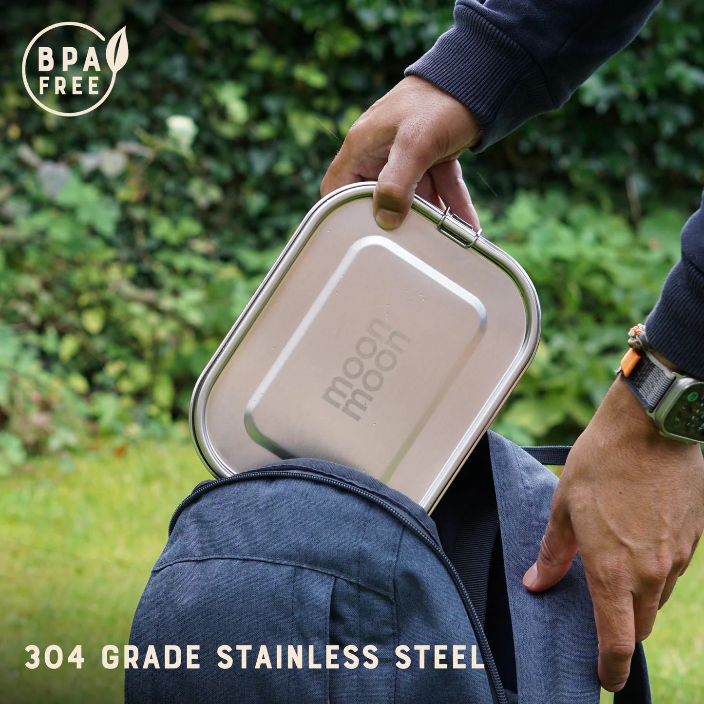 Moonmoon Stainless Steel Lunch Box, Large 1.4L