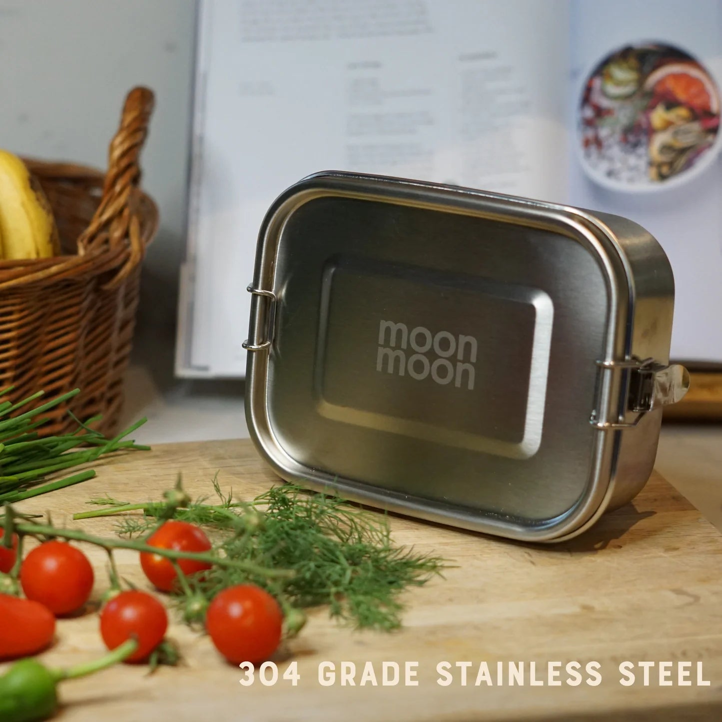 Moonmoon Stainless Steel Lunch Box, Small 0.8L