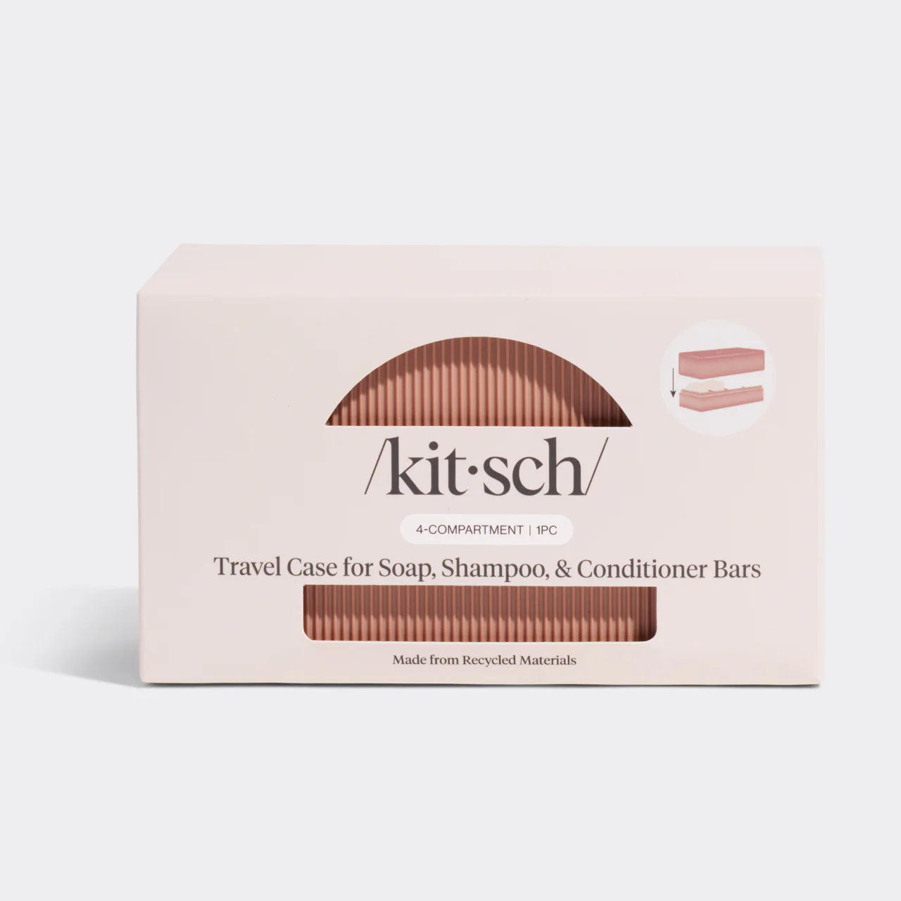 KITSCH 4-Compartment Travel Case, Terracotta