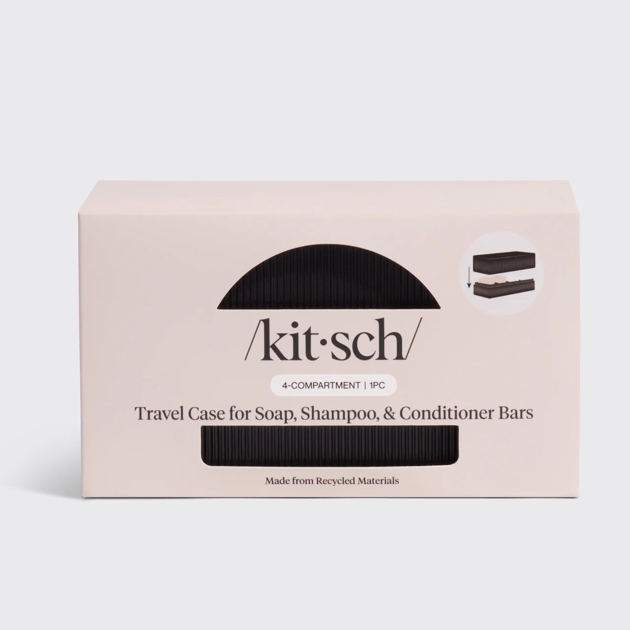 KITSCH 4-Compartment Travel Case, Black