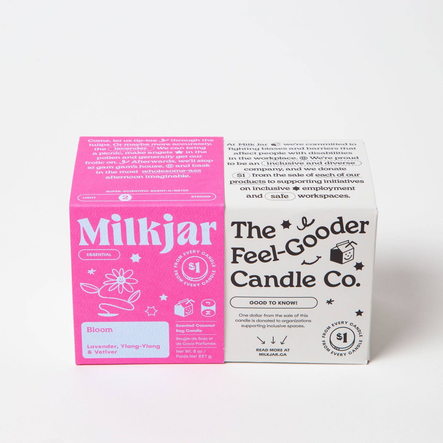 Milk Jar Candle Co. Bloom - Essential Oil Coconut Soy, 8oz