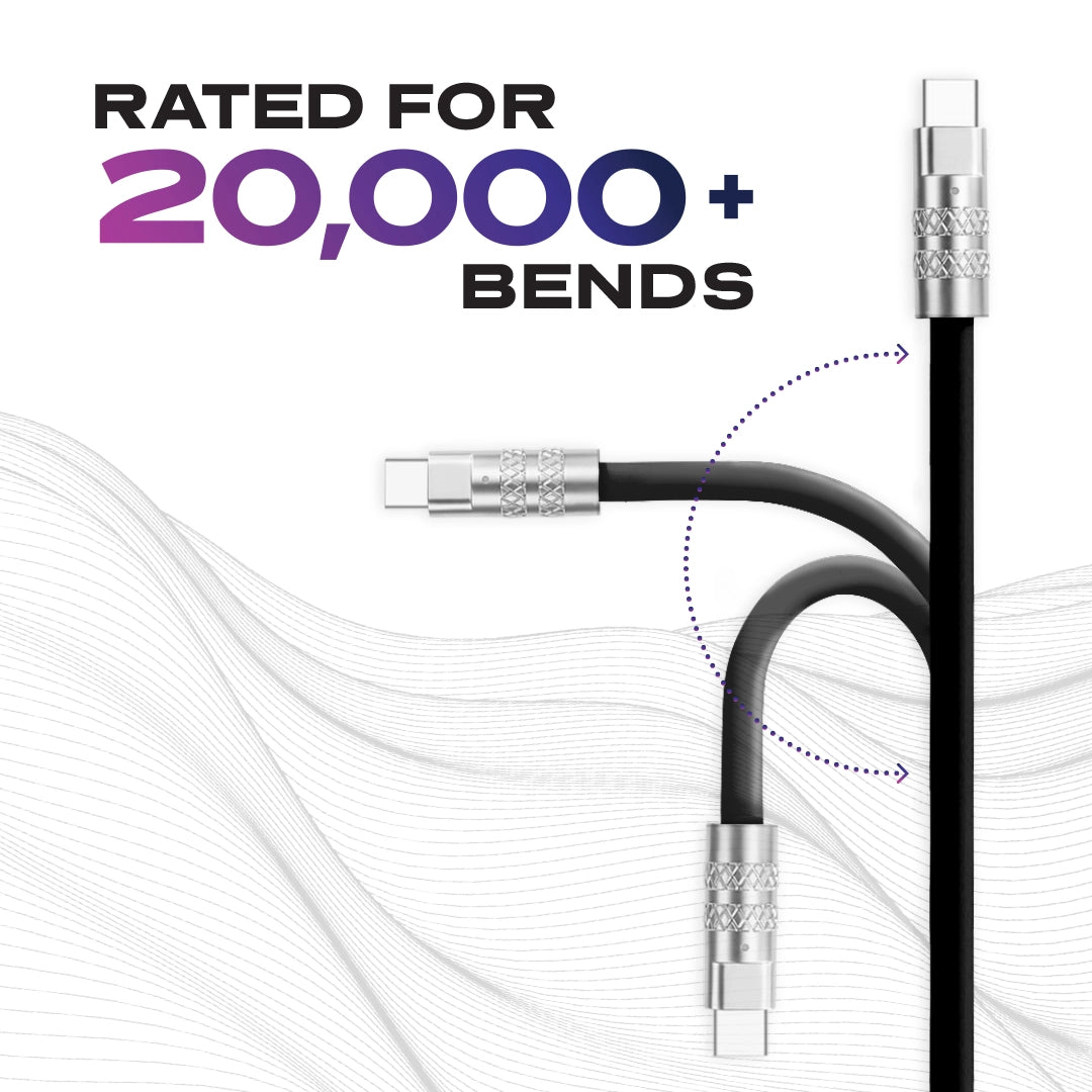 Statik® TsumoCharge 100 W USB-C To USB-C Cable 2 m, Black