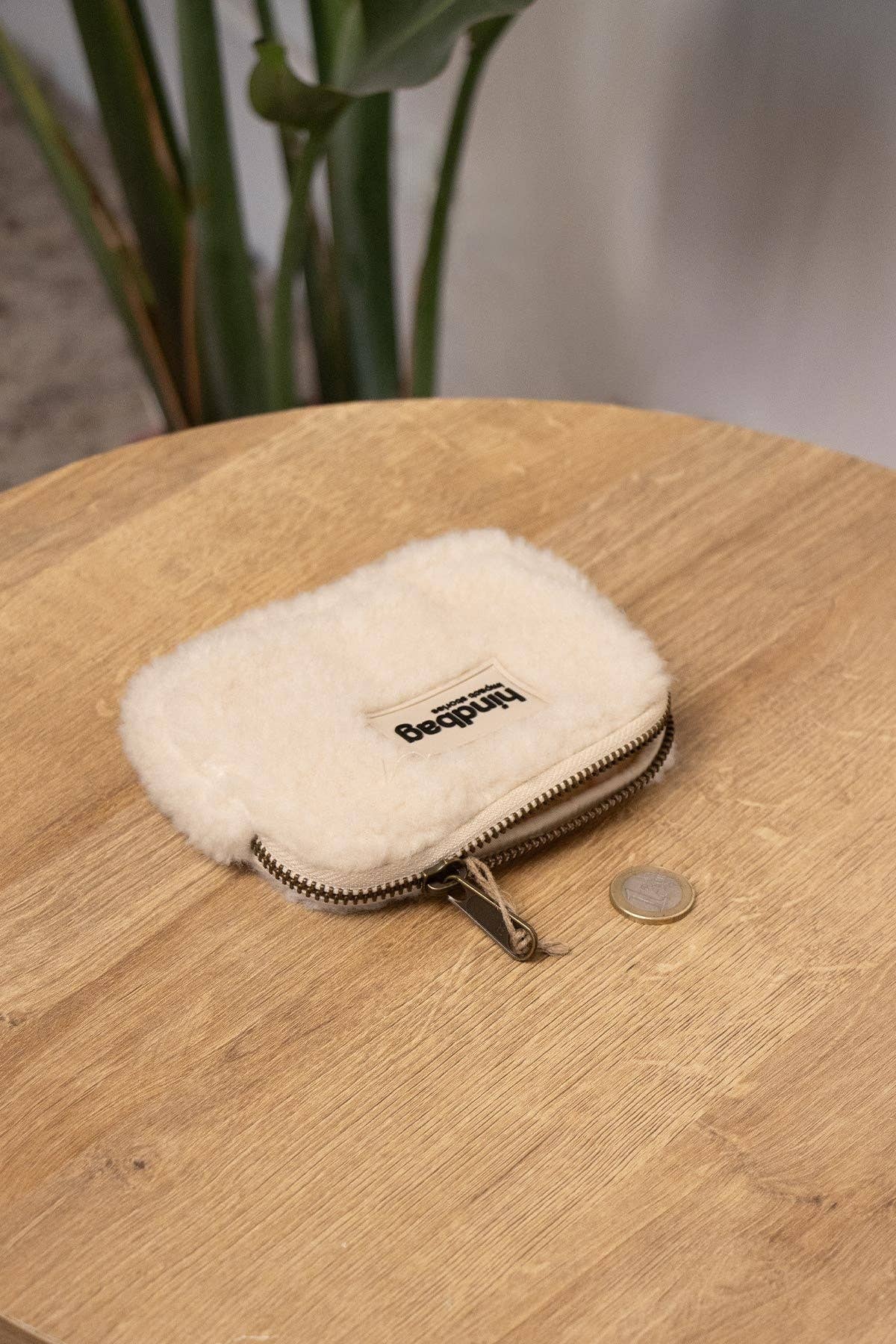 Hindbag Lili Teddy Coin Purse, Arctic White