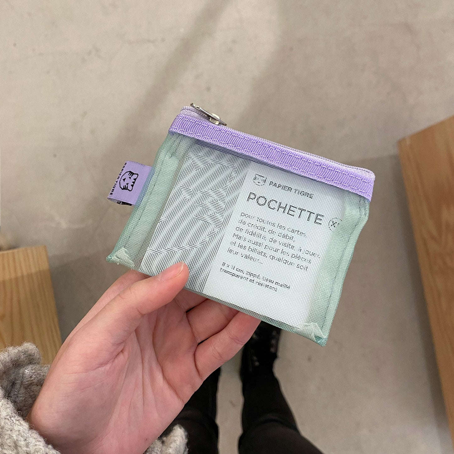 Papier Tigre Mesh Pocket XS, Lilac Mint