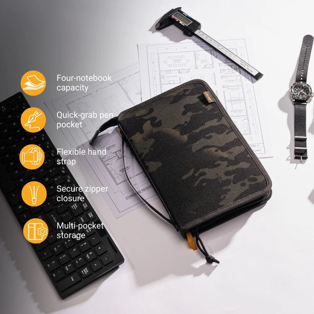 Lochby Field Folio A5, Black Multicam