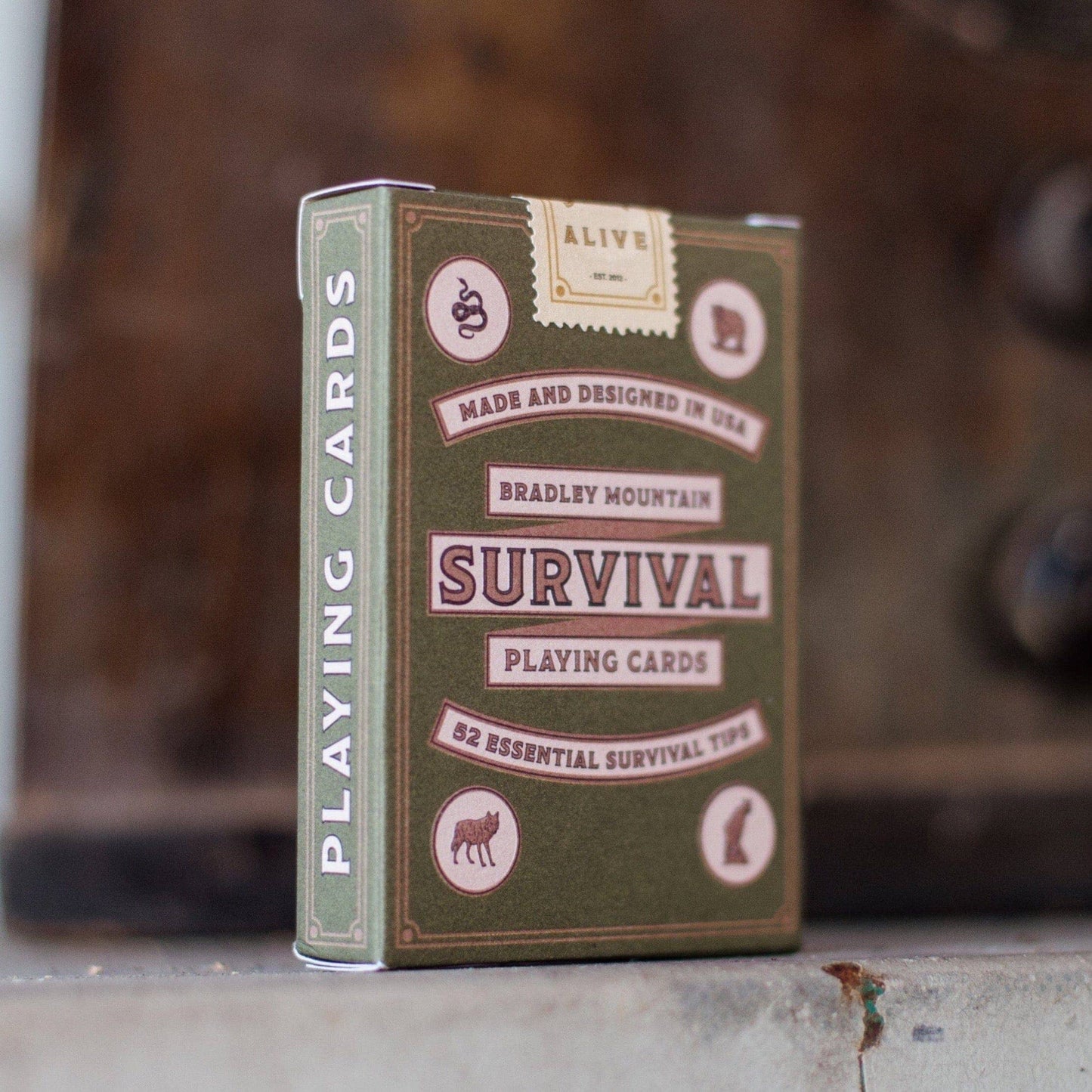 Bradley Mountain Survival Playing Cards, Green