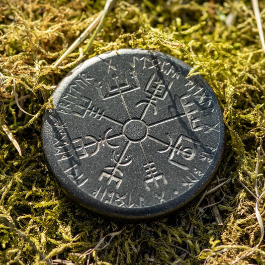 Shire Post Mint Norse Dual Stave in Iron, Vegvisir and Helm of Aw