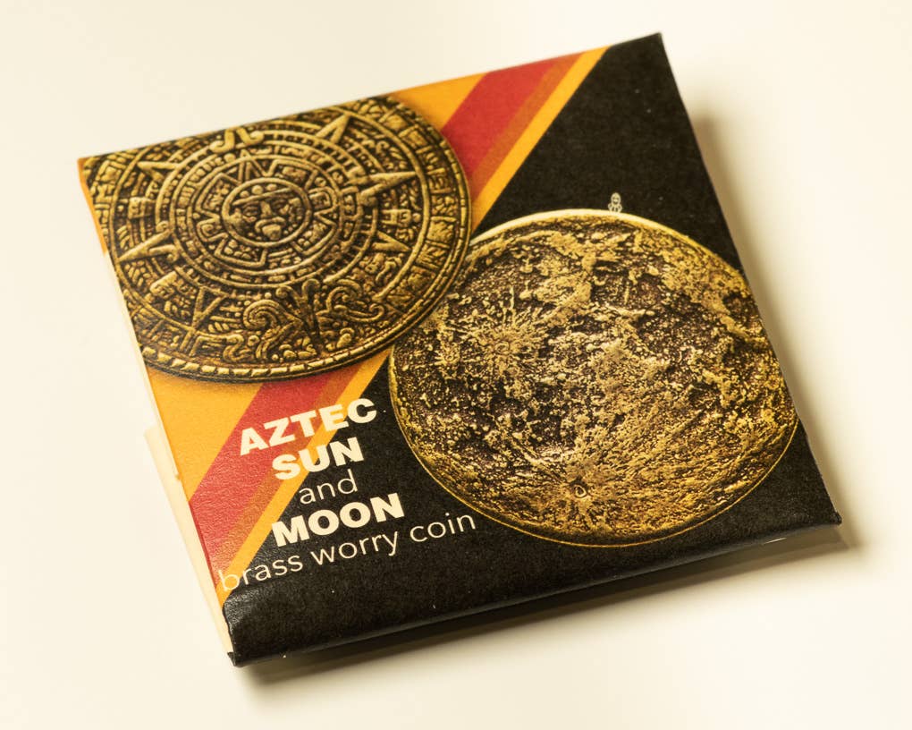 Shire Post Mint The Sun and Moon Worry Coin - Aztec Sun Stone and Moon