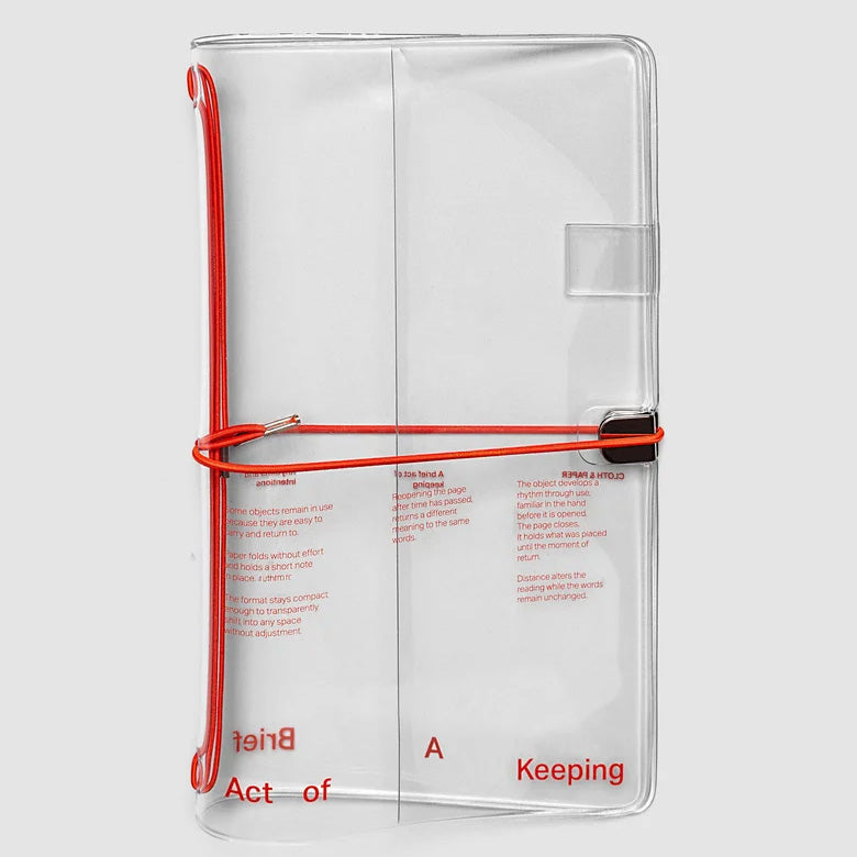 Cloth & Paper Act of Keeping Travel Cover Clear Vinyl, A5 Slim