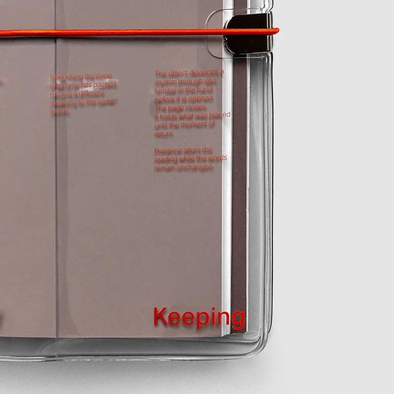 Cloth & Paper Act of Keeping Travel Cover Clear Vinyl, A5 Slim