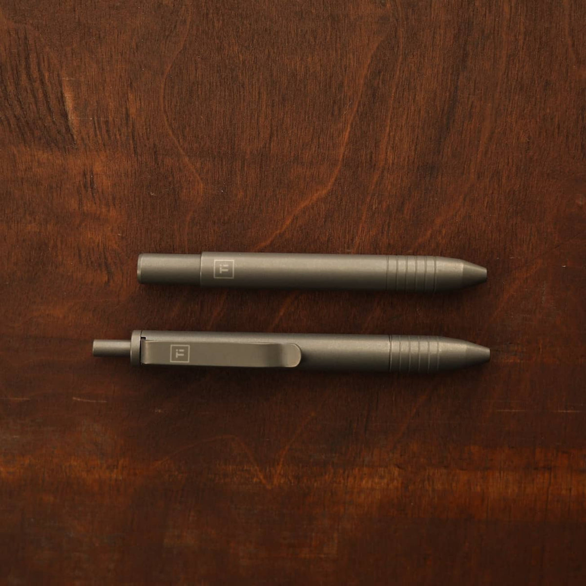 Big i Design Mini Click Pen, Titanium Stonewashed