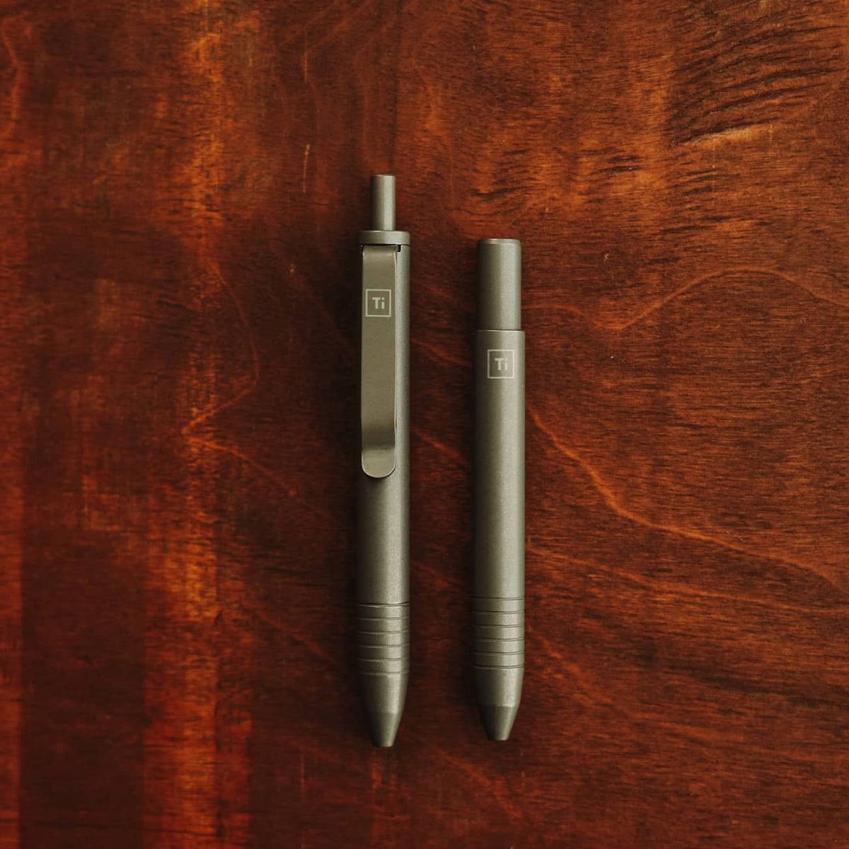 Big i Design Mini Click Pen, Titanium Stonewashed