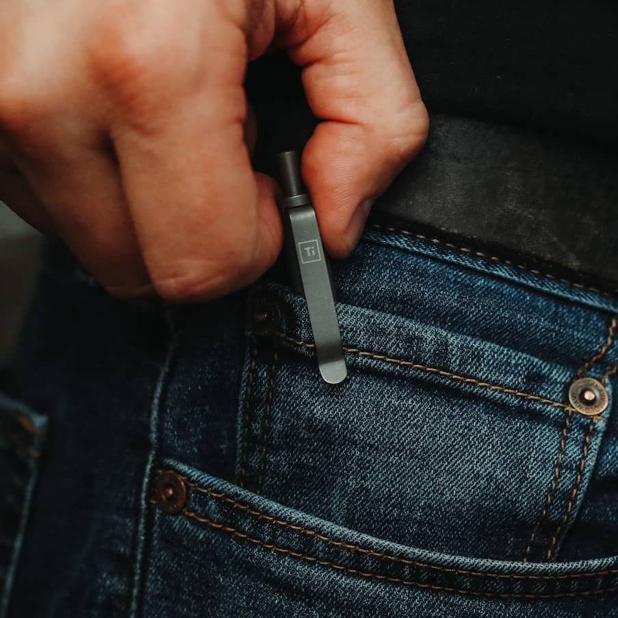 Big i Design Mini Click Pen, Titanium Stonewashed