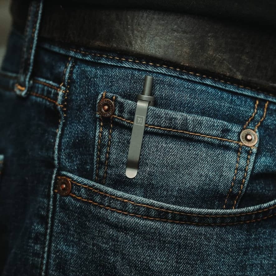 Big i Design Mini Click Pen, Titanium Stonewashed