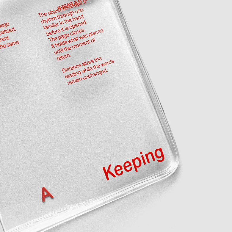 Cloth & Paper Act of Keeping Travel Cover Clear Vinyl, Pocket Plus
