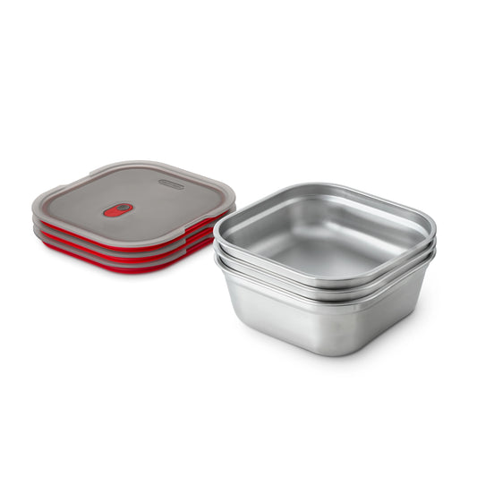 Black + Blum Meal Prep Square Box Set x3, Small