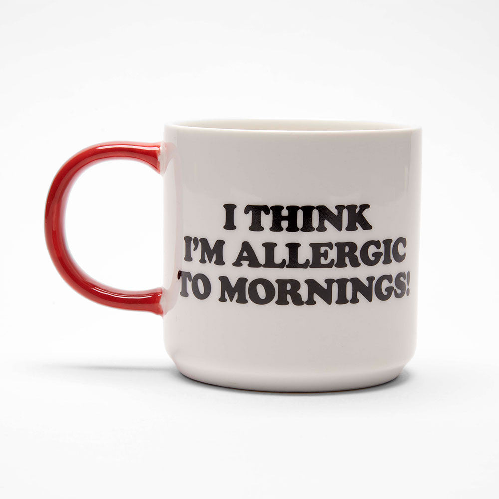 Magpie Peanuts Mug, Allergic to Mornings