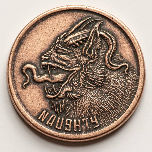 Shire Post Mint Naughty or Nice Copper Decision Maker Keepsake token