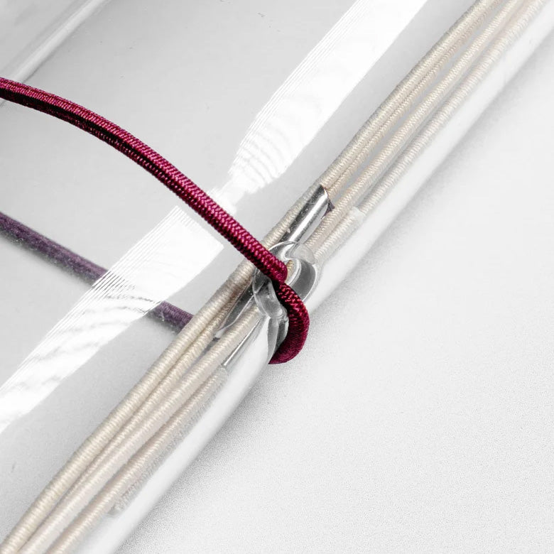 Cloth & Paper Exterior Bands Vinyl Travel Cover, Bordeaux, Rouge, White, & Olive