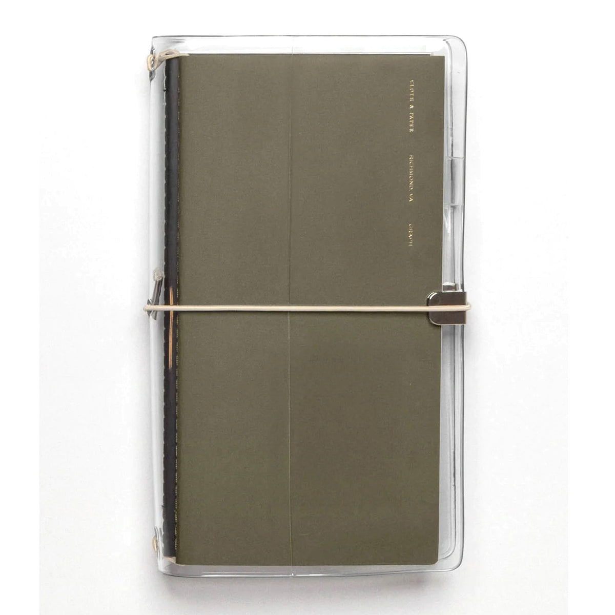 Cloth & Paper Clear Vinyl Travel Notebook Cover, A5 Slim