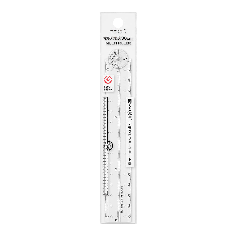 Midori Multi Ruler Clear, 30cm