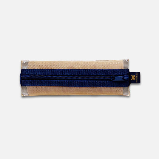 Papier Tigre Kito Elastic Pouch, Blue & Camel