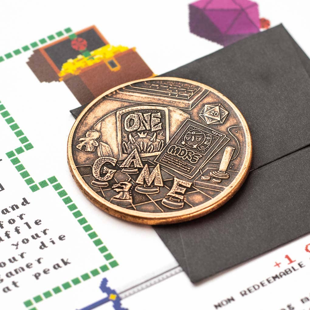 Shire Post Mint One More Game / Go to Bed Copper Decision Maker Coin