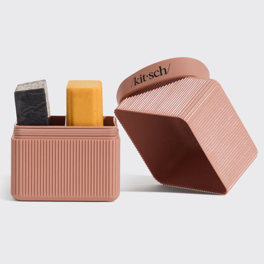 KITSCH 2-Compartment Travel Case, Terracotta