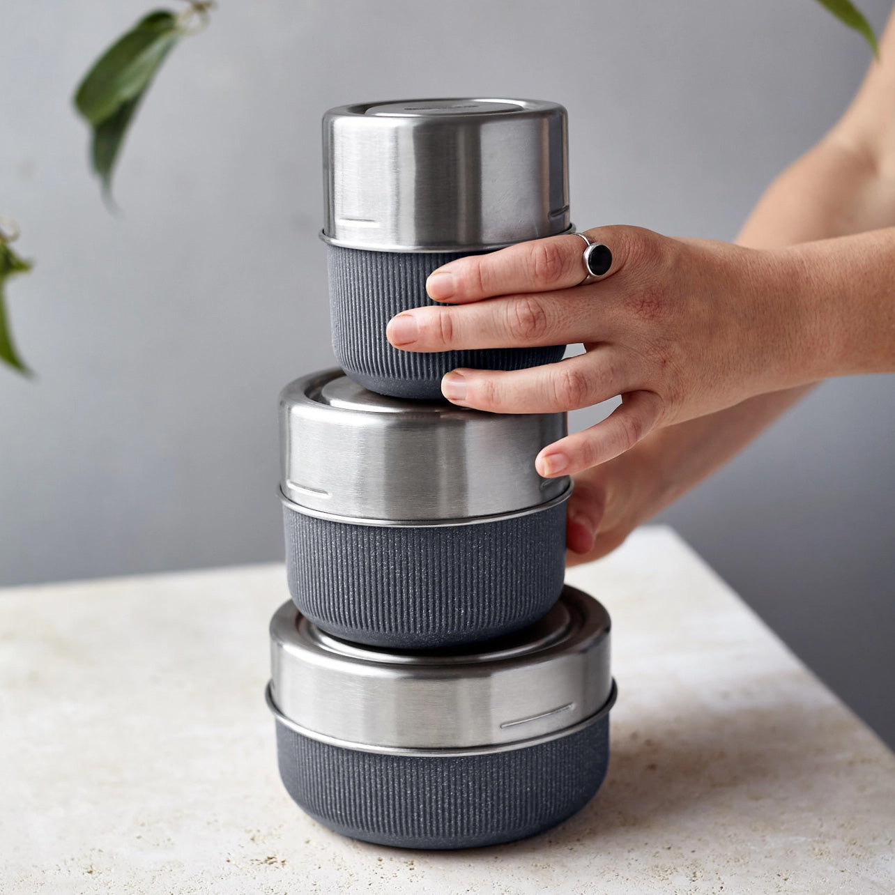 Black + Blum Glass Lunch Pot Large, Slate