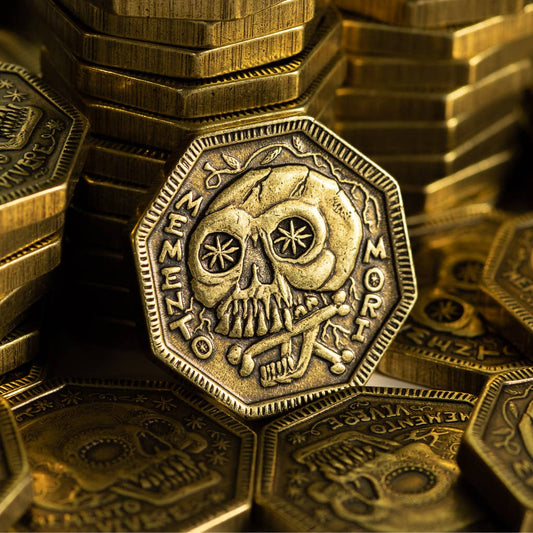 Shire Post Mint Memento Mori / Memento Vivere Reminder Brass Coin
