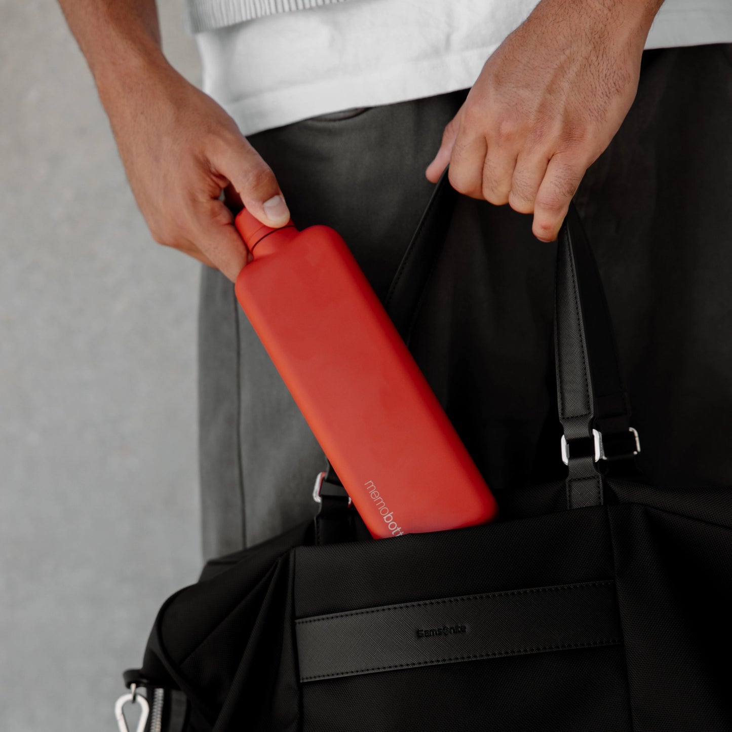 Memobottle™ Slim Stainless Steel 600ml, Red Maple