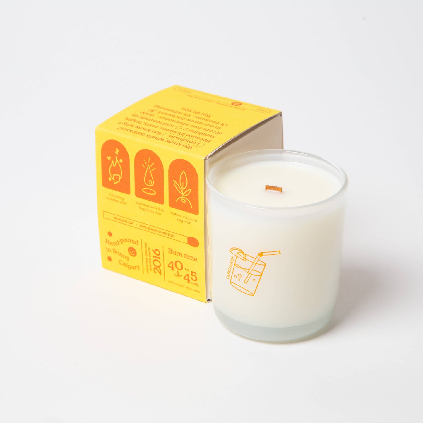 Milk Jar Candle Co. Lemonade - Coconut, Lime & Pine Coconut Soy, 8 oz
