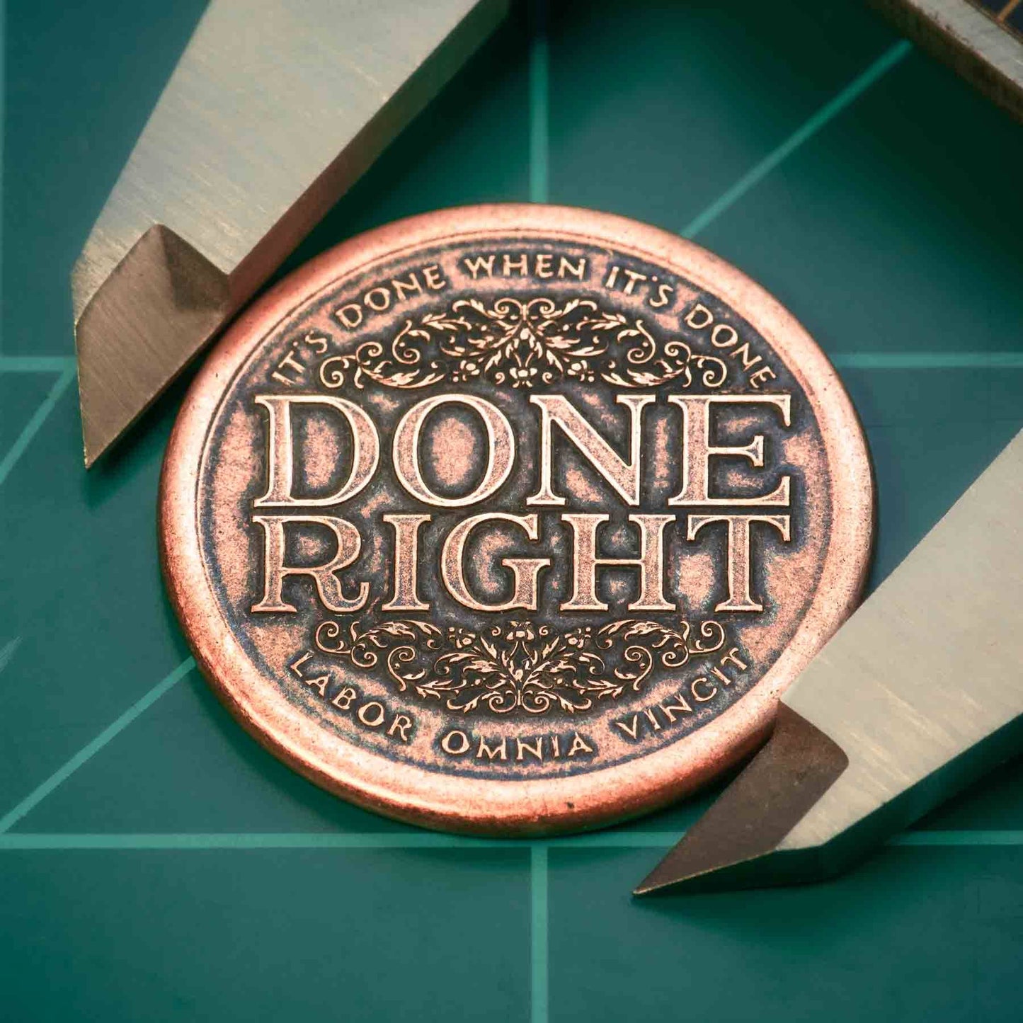 Shire Post Mint Done Right, Done Quick - Decision Maker Coin in Solid Copper
