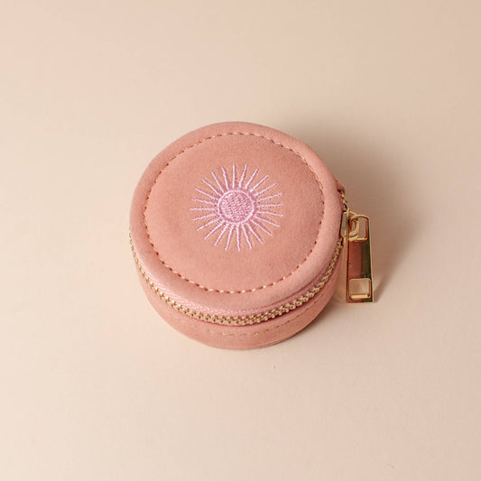 Cai & Jo Mini Travel Jewellery Case, Rose