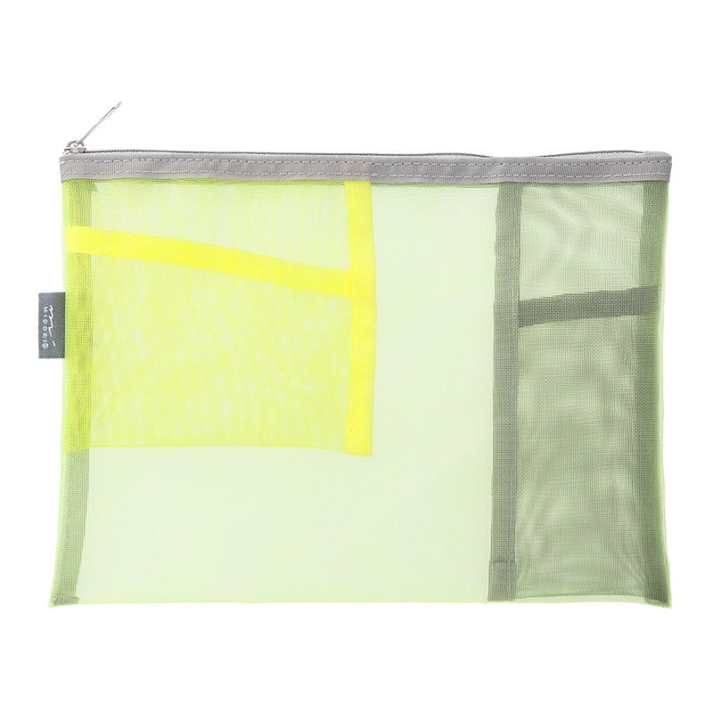 Midori Pen & Tool Pouch Mesh, Yellow Green