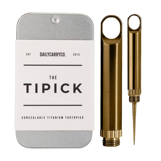Daily Carry Co TiPick Titanium Toothpick, Mocha