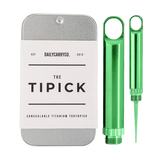 Daily Carry Co TiPick Titanium Toothpick, Emerald