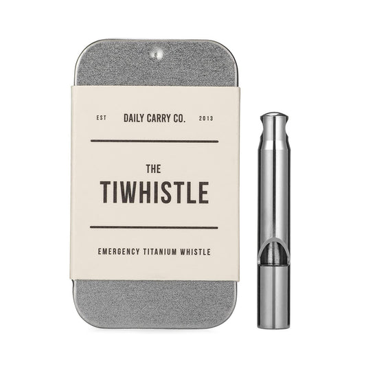 Daily Carry Co TiWhistle Titanium Emergency Whistle, Polished Titanium