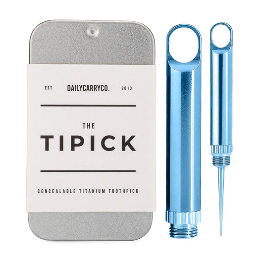 Daily Carry Co TiPick Titanium Toothpick, Ice Blue